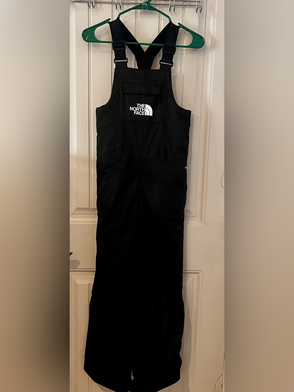 The North Face two pieces Black Men's Bib Overalls & jaquet  size 10/12